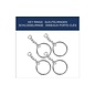 Sleutelringen 30 mm met keting, 4 stuks