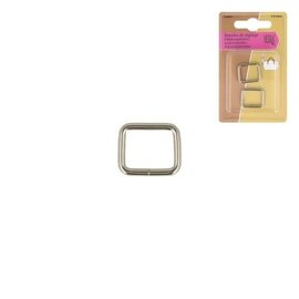 RECHTHOEKIGE METALEN RINGEN 25mm ZILVER 2st.