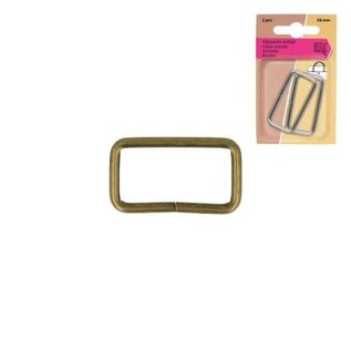RECHTHOEKIGE METALEN RINGEN 32mm BRONS 2st.