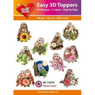 Easy 3D Designs pakket Flower Owls