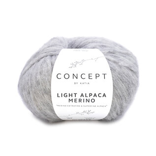 Katia LIGHT ALPACA MERINO 201 Licht grijs  bad 74050
