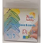 Pixel Medaillons met koord - Transparant gekleurd groen blauw  -