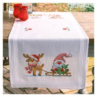 Borduurpakket - Loper kit Wichtel met rendier