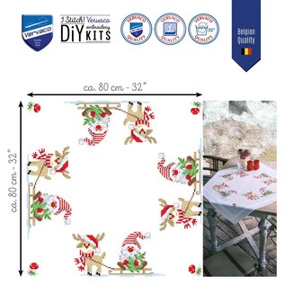 Borduurpakket - Tafelkleed kit Wichtel met rendier