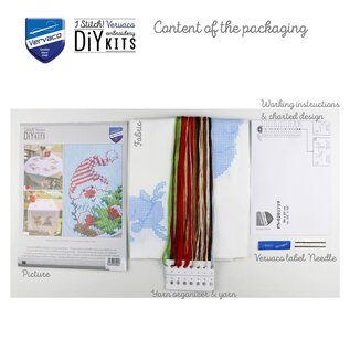 Borduurpakket - Tafelkleed kit Wichtel met rendier