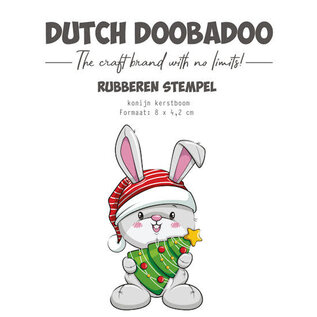 DDBD Rubber stamp Konijn kerstboom