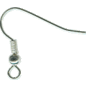 Oorhaakjes fish hook platinum 12 ST