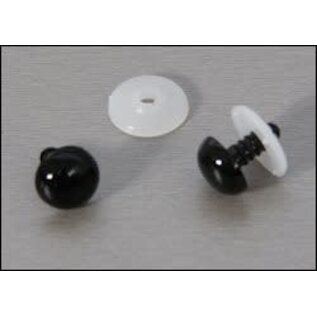 Veiligheidogen 7,5mm, Zwart, 2 Paar