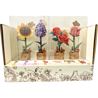 DIY Houten Bloem Lilac, Lila Sering, 7,5x7x22,5cm