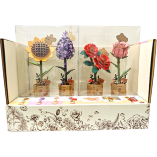 DIY Houten Bloem Lilac, Lila Sering, Robotime, 7,5x7x22,5cm