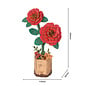 DIY Houten Bloem Red Camellia, Rode Camelia, Robotime, 11,5×6,5×20,5cm