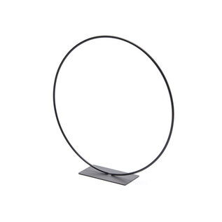 Staande metalen ring, 30cm, zwart