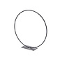 Metalen draadvorm ring op voet zwart 30cm