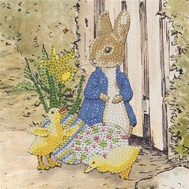 Crystal Card Kit ® Peter Rabbit and the Chicks 18x18cm