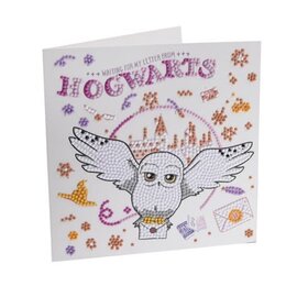 Crystal Art Card: Warner Brothers: Hogwarts & Hedwig (18x18)