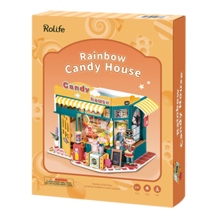 DIY Huisje Rainbow Candy House , 22x14x16,8cm