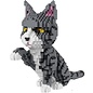 Balody Grijs witte kat - Nanoblocks / miniblocks - Bouwset / 3D puzzel - 1300 bouwsteentjes