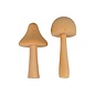 2 houten paddenstoelen