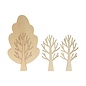 3 houten silhouetten bomen