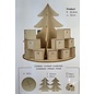 Houten adventkalender met 24 doosjes