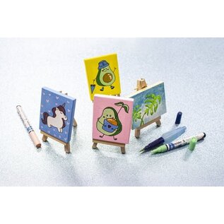 Mini ezel Kangaro met schildersdoek 6x8cm