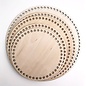 Houten tassen bodem Rond 30cm 3mm dikte 69 gaten van 8mm