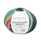 MERINO BABY GRANNY 502 - Bruin-Kauwgom roze-Kaki bad 75806