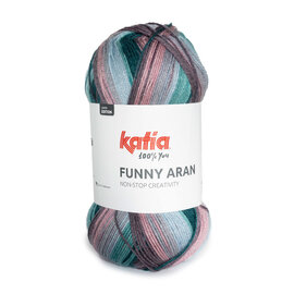 FUNNY ARAN 303 - Kauwgom roze-Blauw-Olieverf bad 72784