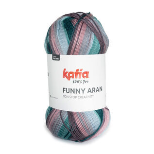 FUNNY ARAN 303 - Kauwgom roze-Blauw-Olieverf bad 72784