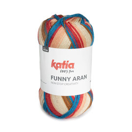 FUNNY ARAN 306 - Koraal-Bruin-Blauw bad 72787