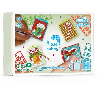 Pixel sleutelhanger set Thema Box - Kerst