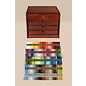Houten vintage DMC kast met lades + 120 strengen Mouliné