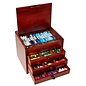 Houten vintage DMC kast met lades + 120 strengen Mouliné