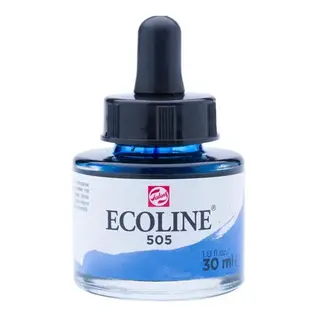 Ecoline Vloeibare Waterverf Fles 30 ml Ultramarijn Licht 505