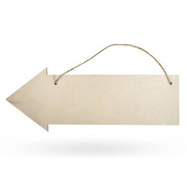 Houten schild pijl 40x15x0.6cm