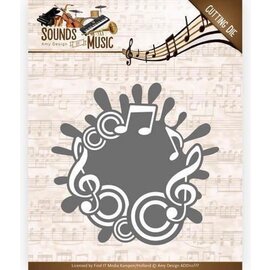 Cutting Die Amy design Sounds of Music Music Label