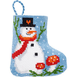 Permin Snowman Stocking 7x8cm