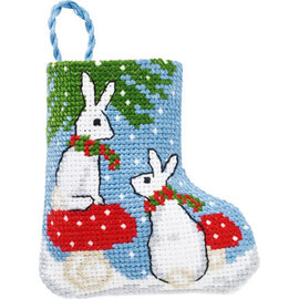 Permin Rabbits Stocking 7x8cm