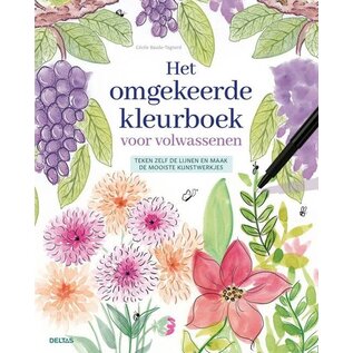 Het omgekeerde kleurboek voor volwassenen