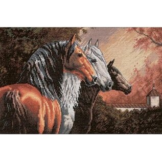 Kruissteekpakket - Paarden 48x36cm
