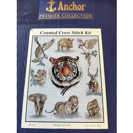 PROMO - Kruissteekpakket - Tiger Study 47x38cm