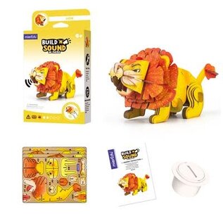 Mieredu - 3D Puzzel Build And Sound - Leeuw