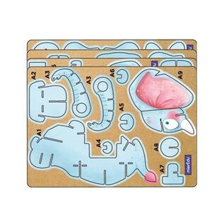 Mieredu - 3D Puzzel Build And Sound - Afrikaanse Olifant