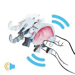 Mieredu - 3D Puzzel Build And Sound - Afrikaanse Olifant
