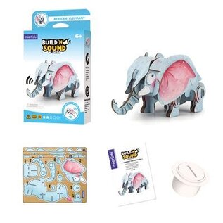 Mieredu - 3D Puzzel Build And Sound - Afrikaanse Olifant