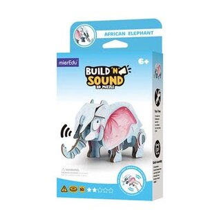 Mieredu - 3D Puzzel Build And Sound - Afrikaanse Olifant