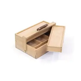 Multifunctionele gereedschapskist Kangaro 3 lagen, 4 laden beukenhout met handvat 23.5x13x34cm