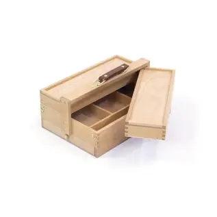 Multifunctionele gereedschapskist Kangaro 3 lagen, 4 laden beukenhout met handvat 23.5x13x34cm