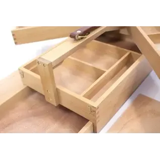 Multifunctionele gereedschapskist Kangaro 3 lagen, 4 laden beukenhout met handvat 23.5x13x34cm