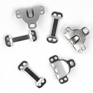 Broek- en rokhaken 9 mm zilver, 3 stuks